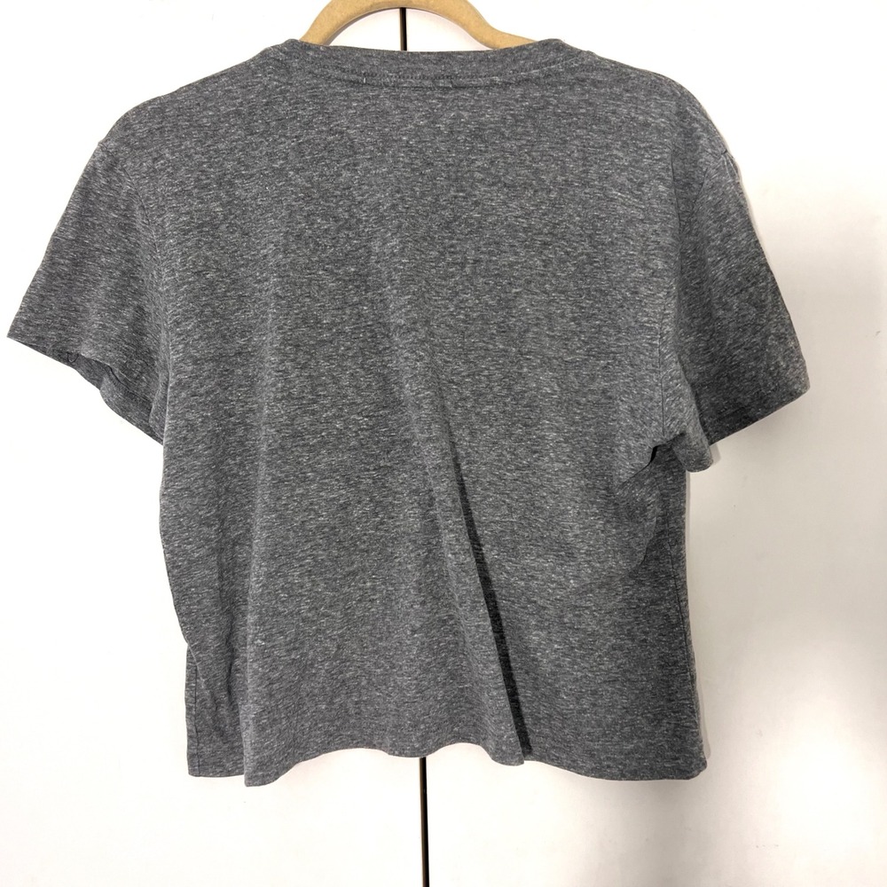 Favorite Daughter Graphic Tee Womens S Gray Cropped Collegiate Print T Shirt - Picture 2 of 7